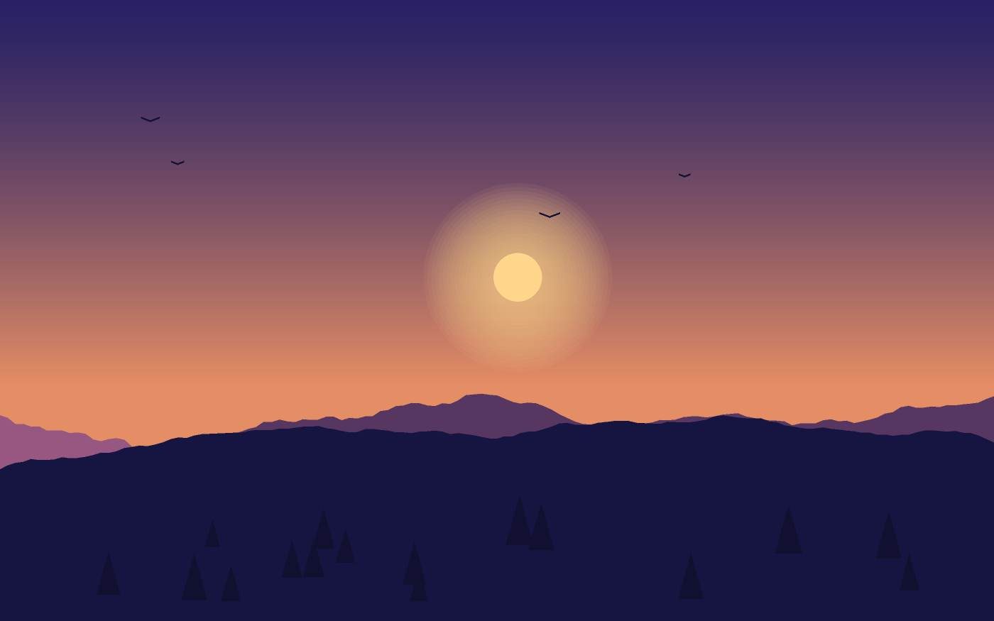 Illustrazione di un paesaggio