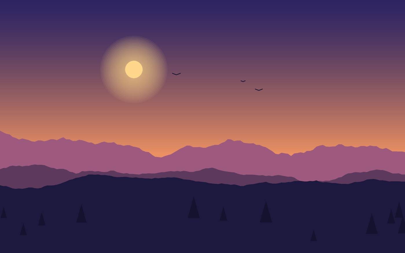 Illustrazione di un paesaggio