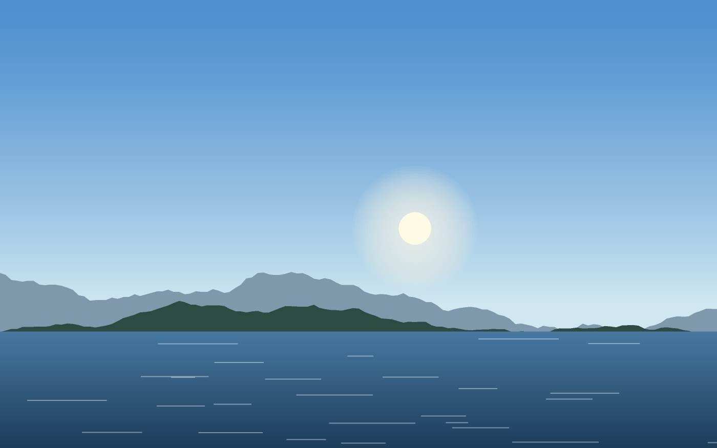 Ilustração de uma paisagem